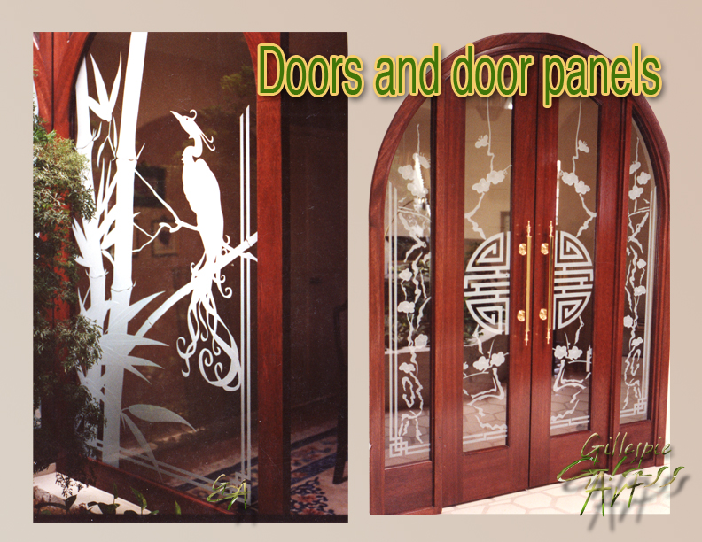 Gillespie Glass Art Oriental doors